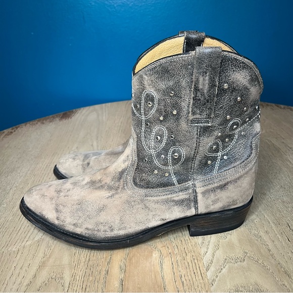 Miz Mooz Cozumel Leather Studded Western Ankle Slouchy Cowboy Boots Women’s 10 - Picture 4 of 9